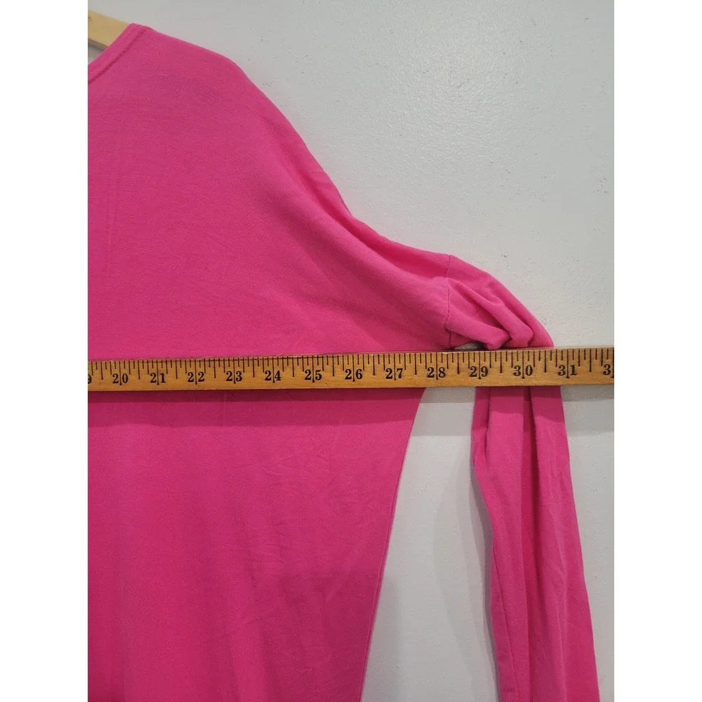 PIKO Women's Long Sleeve Bamboo Blend Top Bright Pink Size Small - Picture 5 of 6